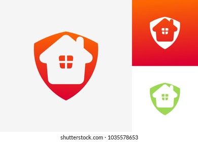 Home Shield Logo Template Design Vector, Emblem, Design Concept, Creative Symbol, Icon