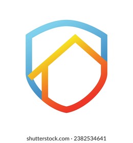 Home Shield Logo Template Design on white background