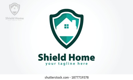 Home shield logo template. Vector