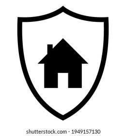Hogar y escudo en blanco