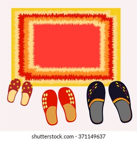 home shoes near the Mat