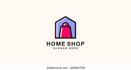 home shop logo vector design