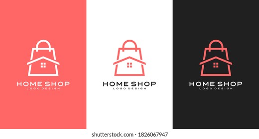 home shop logo vector design