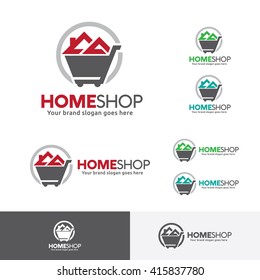 Home Shopping Logo, Home Center Logo, Home Furniture Logo, Home Material Logo