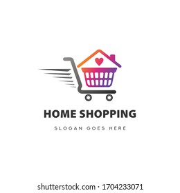 Home Shopping Logo Icon Template Vector Illustration