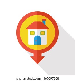 home sign map flat icon