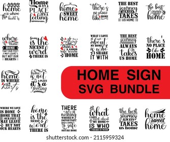 Home Sign SVG Bundle.Home Sign T-shirt Design SVG Bundle. svg