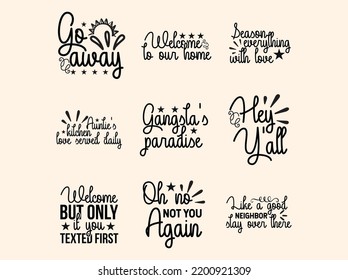 Home and sign t-shirt design vector file