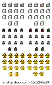 Home signal icon bundle in different style