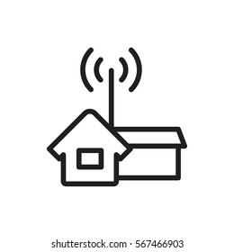 home signal icon illustration isolated vector sign symbol