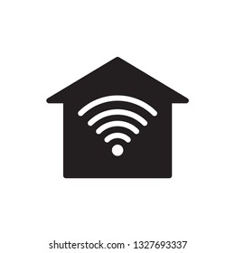 Home signal icon vector logo template