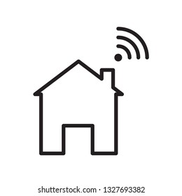 Home signal icon vector logo template