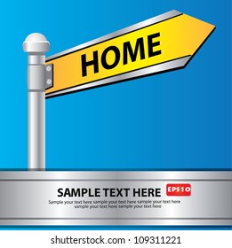 Home signpost,Vector