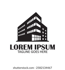Home silhouette logo on white background. Business logo vector