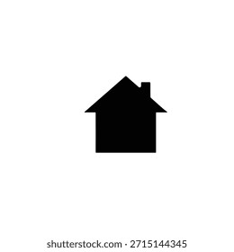 Home silhouette vector flat design on white background.