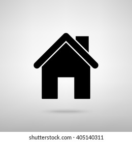 Home silhouette. Vector illustration