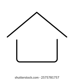 home simple line icon. house icon. black home symbol. real estate logo. architectural sketch. Perfect for websites, apps, and presentations, these scalable icons are fully customizable for print.