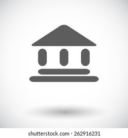 Home. Single flat icon on white background. Vector illustration.