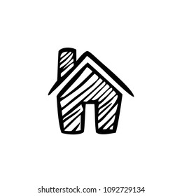 Home sketch vector icon