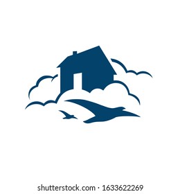 home in the sky vector illustration isolated in white background