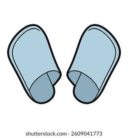 home slipper sandal footwear flat color vector illustration template design
