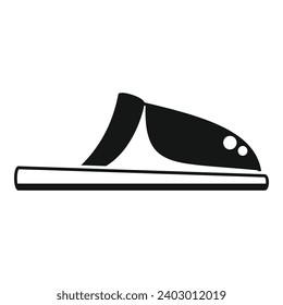 Home slippers accessory icon simple vector. Cute fashion hotel. Food winter fur