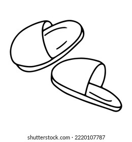 Las zapatillas de casa. Ropa para la casa. Gráficos vectoriales en un fondo blanco.