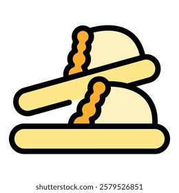 Home slippers icon. Outline Home slippers vector icon for web design isolated on white background color flat