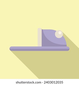 Home slippers object icon flat vector. Adorable apparel. Bedroom fashion
