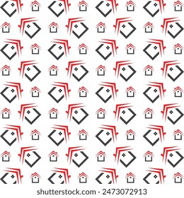 Home sly trendy multicolor repeating pattern vector illustration background design