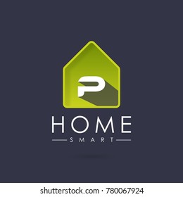 Home Smart, Initial Letter P Logo design