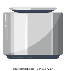 Home smart speaker icon cartoon vector. Device talk. Sound future system