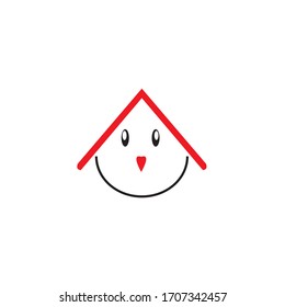 Home smile logo vector template