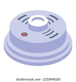 Home smoke detector icon isometric vector. Fire alarm. Carbon safety