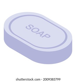 Icono de jabón casero. Isometric del icono vectorial del jabón doméstico para el diseño web aislado en fondo blanco