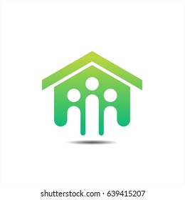 Home, social community logo icon 