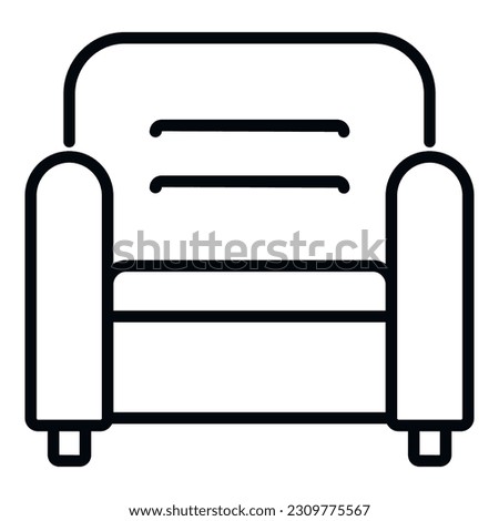Home sofa icon outline vector. Interior relax. Seat style