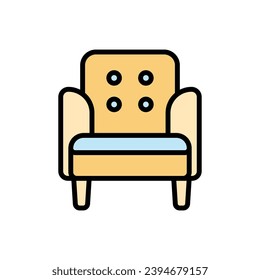 Home Sofa Icon Vector Illustration