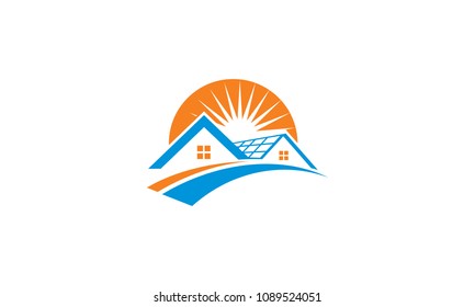 home solar solar cell logo