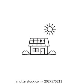 Home solar energy graphic template