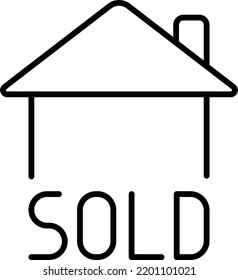 Home Sold Icon, Logo Or Symbol