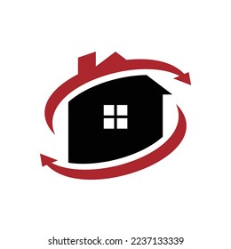 plantilla de logotipo de flecha de solución de inicio