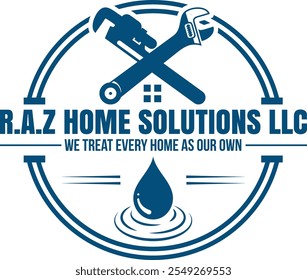 Home Solution Logo Design Stock Vector.