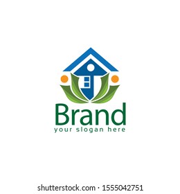 Home spa logo design. Vector Illustration on white background
