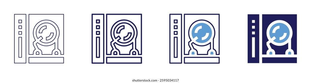 Home speaker icon in 4 different styles. Thin Line, Line, Bold Line, Duotone. Duotone style. Editable stroke.