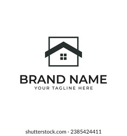 home square shape logo design