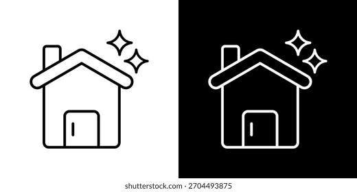 Conjunto de iconos de Home Staging en Ilustración vectorial de contorno en blanco y negro