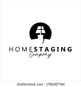 Home Staging Logo Abstract Concept Vector, Illustration For Real Estate Business Ideas