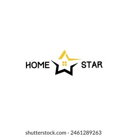 Home Star, a logo inspired by the shape of a star and the roof of a house, and this logo is very suitable for a real estate and construction company.