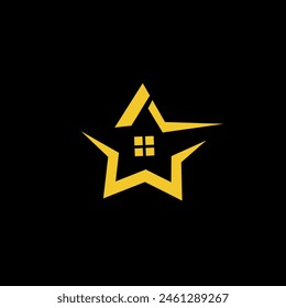 Home Star, a logo inspired by the shape of a star and the roof of a house, and this logo is very suitable for a real estate and construction company.